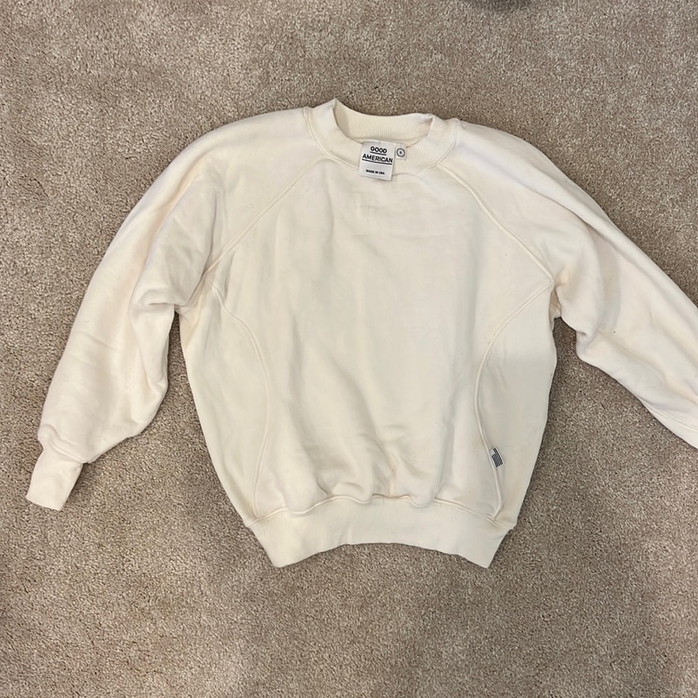 Good American White Sweatshirt